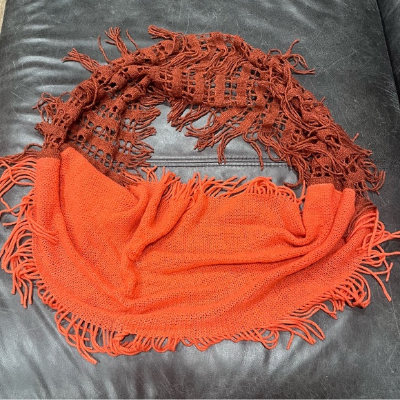 Elegant Orange Infinity Scarf - Picture 1 of 2